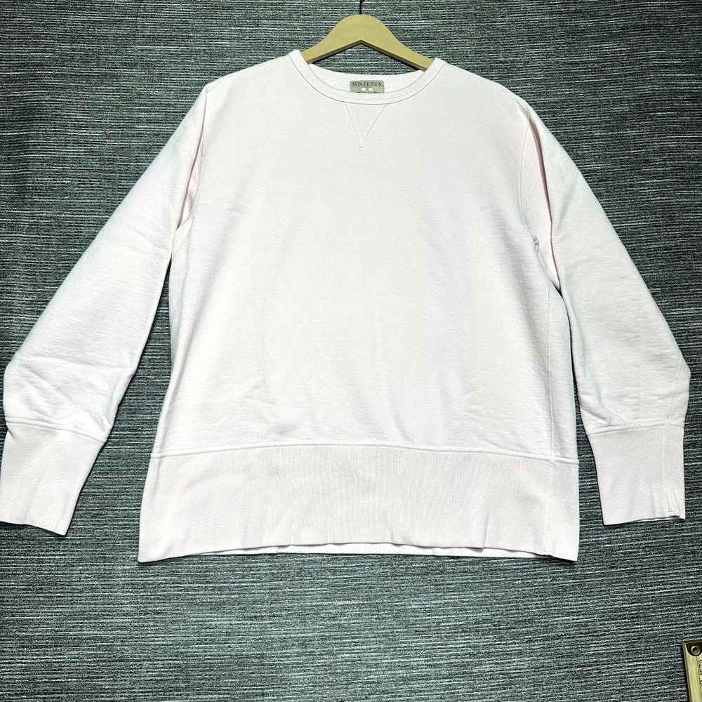 Non Fiction Echo VTG Sweater Adult Size L Pink Pullover Made in Canada Crewneck